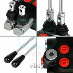 Hydraulic Control Valve 2 Spool 21GPM Double Acting Tractor Loader With Joystick