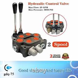 Hydraulic Control Valve 2 Spool 25GPM Hydraulic Valve fit Tractor Loader