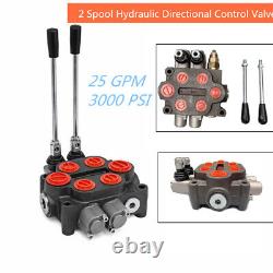 Hydraulic Control Valve 2 Spool 25GPM Hydraulic Valve fit Tractor Loader