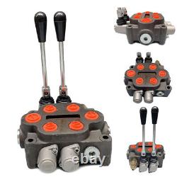 Hydraulic Control Valve 2 Spool 25GPM Hydraulic Valve fit Tractor Loader