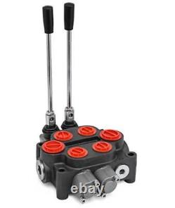 Hydraulic Control Valve 2 Spool 25GPM Hydraulic Valve fit Tractor Loader