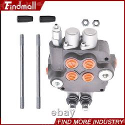 Hydraulic Control Valve 2 Spool Double Acting 21 GPM 3600 PSI SAE withconversion