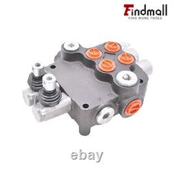 Hydraulic Control Valve 2 Spool Double Acting 21 GPM 3600 PSI SAE withconversion