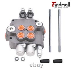 Hydraulic Control Valve 2 Spool Double Acting 21 GPM 3600 PSI SAE withconversion