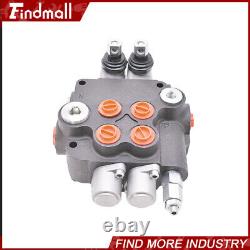 Hydraulic Control Valve 2 Spool Double Acting 21 GPM 3600 PSI SAE withconversion