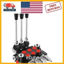 Hydraulic Control Valve 3 Spool 11 GPM 3600 PSI Double Acting for Small Tractors