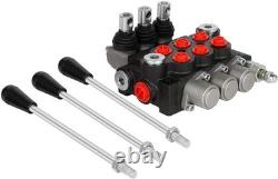 Hydraulic Control Valve 3 Spool 11 GPM 3600 PSI Double Acting for Small Tractors