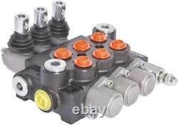 Hydraulic Control Valve 3 Spool 13GPM 3600PSI SAE Ports for Small Tractors Lo