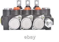 Hydraulic Control Valve 3 Spool 13GPM 3600PSI SAE Ports for Small Tractors Lo
