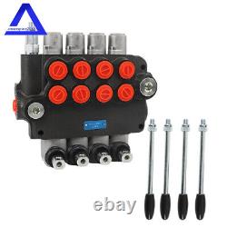 Hydraulic Control Valve 4Spool 21GPM Double Acting 3600PSI SAE withconversion plug