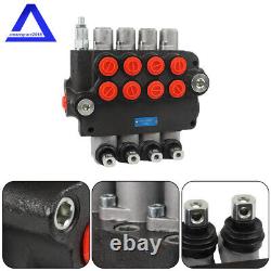 Hydraulic Control Valve 4Spool 21GPM Double Acting 3600PSI SAE withconversion plug