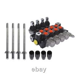 Hydraulic Control Valve 4 Spool 11 GPM SAE Ports 3625 PSI for Tractors Loaders