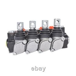 Hydraulic Control Valve 4 Spool 11 GPM SAE Ports 3625 PSI for Tractors Loaders