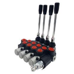 Hydraulic Control Valve 4 Spool Hand Directional for Tractors Loaders 13 GPM