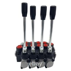 Hydraulic Control Valve 4 Spool Hand Directional for Tractors Loaders 13 GPM