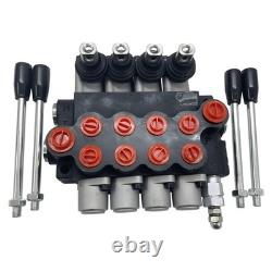 Hydraulic Control Valve 4 Spool Hand Directional for Tractors Loaders 13 GPM