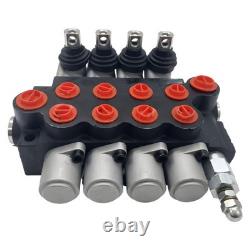 Hydraulic Control Valve 4 Spool Hand Directional for Tractors Loaders 13 GPM