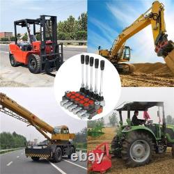 Hydraulic Control Valve, 5 Spool 13 GPM 3600 PSI SAE Ports, Double Acting Hyd