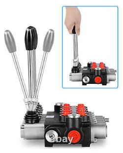 Hydraulic Control Valve 5 Spool 15 GPM Ports Adjustable Relief Lever 3600 PSI