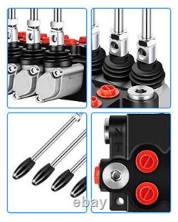 Hydraulic Control Valve 5 Spool 15 GPM Ports Adjustable Relief Lever 3600 PSI
