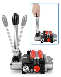 Hydraulic Control Valve 7 Spool 15 GPM Ports Adjustable Relief Lever 3600 PSI