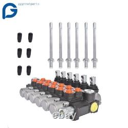 Hydraulic Control Valve Double Acting 13 GPM 3600PSI SAE Ports 6 Spool