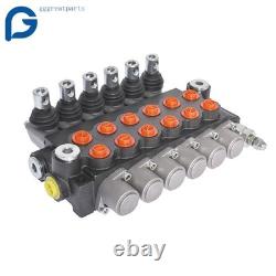Hydraulic Control Valve Double Acting 13 GPM 3600PSI SAE Ports 6 Spool