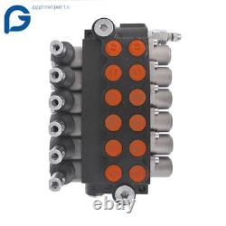 Hydraulic Control Valve Double Acting 13 GPM 3600PSI SAE Ports 6 Spool