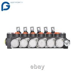 Hydraulic Control Valve Double Acting 13 GPM 3600PSI SAE Ports 6 Spool