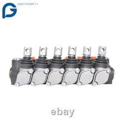 Hydraulic Control Valve Double Acting 13 GPM 3600PSI SAE Ports 6 Spool