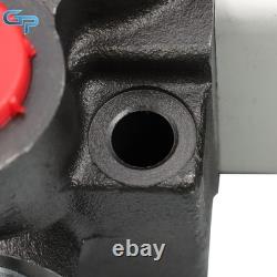 Hydraulic Control Valve Double Acting 13 GPM 3600 PSI 3 Spool Solenoid 12V DC