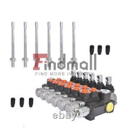 Hydraulic Control Valve Double Acting 13 GPM 3600 PSI SAE Ports 6 Spool