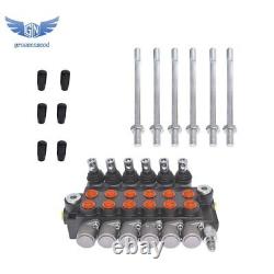 Hydraulic Control Valve Double Acting 13 GPM 3600 PSI SAE Ports 6 Spool