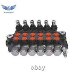 Hydraulic Control Valve Double Acting 13 GPM 3600 PSI SAE Ports 6 Spool