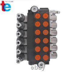 Hydraulic Control Valve Double Acting 13 GPM 3600 PSI SAE Ports 6 Spool
