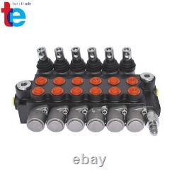 Hydraulic Control Valve Double Acting 13 GPM 3600 PSI SAE Ports 6 Spool