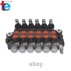 Hydraulic Control Valve Double Acting 13 GPM 3600 PSI SAE Ports 6 Spool