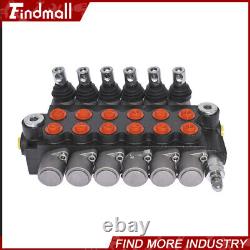 Hydraulic Control Valve Double Acting 13 GPM 3600 PSI SAE Ports 6 Spool
