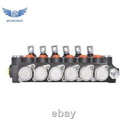 Hydraulic Control Valve Double Acting 13 GPM 3600 PSI SAE Ports 6 Spool