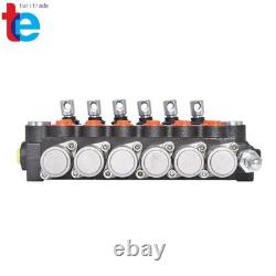 Hydraulic Control Valve Double Acting 13 GPM 3600 PSI SAE Ports 6 Spool