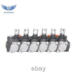 Hydraulic Control Valve Double Acting 13 GPM 3600 PSI SAE Ports 6 Spool