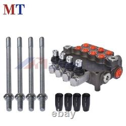 Hydraulic Control Valve Double Acting 21 GPM 3600PSI SAE Ports 4 Spool
