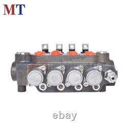 Hydraulic Control Valve Double Acting 21 GPM 3600PSI SAE Ports 4 Spool
