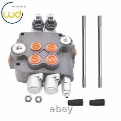 Hydraulic Control Valve Double Acting 21 GPM 3600 PSI SAE Ports 2 Spool