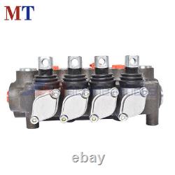 Hydraulic Control Valve Double Acting 21 GPM 3600 PSI SAE Ports 4 Spool