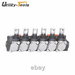 Hydraulic Control Valve Double Acting 3600 PSI SAE Ports 6 Spool 13 GPM