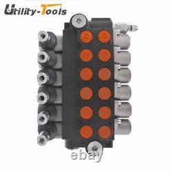 Hydraulic Control Valve Double Acting 3600 PSI SAE Ports 6 Spool 13 GPM