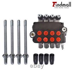 Hydraulic Control Valve Double Acting 4Spool 21GPM 3600PSI SAE withconversion plug