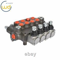 Hydraulic Control Valve Double Acting 4 Spool 21 GPM 3600 PSI SAE Ports