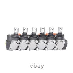 Hydraulic Control Valve Double Acting 6 Spool 13 GPM 3600PSI SAE Ports New